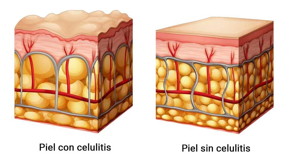 con sin celulitis